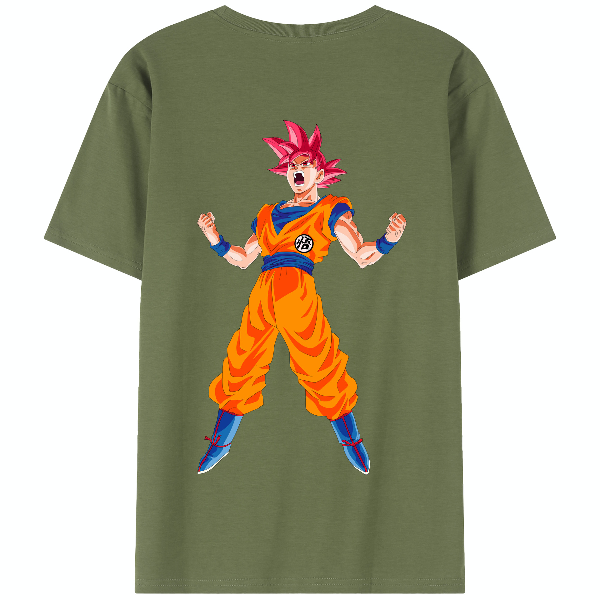 （画像用） ドラゴンボール 孫悟空（そん ごくう）Son Goku カカロット DRAGON BALL Kakarotto 綿100％半袖Tシャツ（背面プリント）